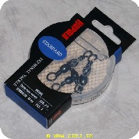 022677149776 - Rapala Swivel Three-way - 2 stk.- Str. 2*4- Holder til 46 kg. - I praktisk æske