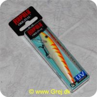 022677218366 - Rapala Original - 9 cm - 5 gram  - Orange Tiger UV - Arbejdsdybde: 0.9-1.5m