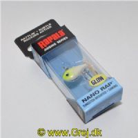022677372853 - Rapala Jigging Series - Nano Rap - Glow (GL) - 2cm/1,6g - Arbejdsdybde: Variabel