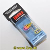 022677372877 - Rapala Jigging Series - Nano Rap - Glow Headspin (GHSP) - 2cm/1,6g - Arbejdsdybde: Variabel