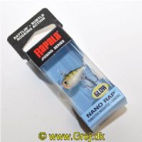 022677372938 - Rapala Jigging Series - Nano Rap - Glow Yellow Perch (GYP) - 2cm/1,6g - Arbejdsdybde: Variabel