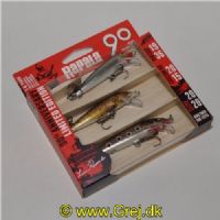 022677373478 - Rapala Wobler - Sæt med 3 stk - 7-8,5cm - Fra Vintage 1936 til Custom HD 2015 og nutidens Elite 2020