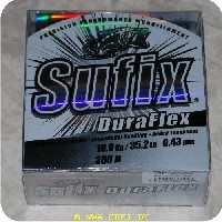 024777371194 - Sufix Duraflex line - Klar - 0,43mm - 300m - Brudstyrke 16,0 kg