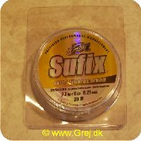 024777381735 - Sufix Invisiline - 100% Fluorocarbon - 0,21mm - 2.7 kg - 20 meter