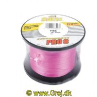 024777685543 - Sufix Pro 8 Pink Performance fletline - Silky Smooth Long Casting Round (Den nye Sufix fletline tyndere og stærkere) - 0.21mm/17.5kg - 1.50 kr pr meter - Vælg antal meter