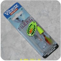 027752033766 - Vibrax Gul med sorte flammer og orange midte - Mid Depth - Str. 3