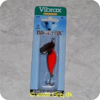 027752089640 - Minnow Super Vibrax - Rød/sølv spinnerblad med rød/sort fisk