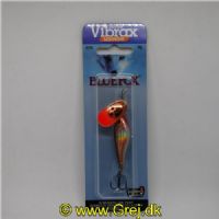 027752107054 - Minnow Super Vibrax - Kobberfarvet blad og fisk - Sorte prikker og sort ryg