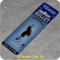 027752115899 - Vibrax Bullet str. 0 - 4g - Guld med sort/røde aftegninger - Sort klokke