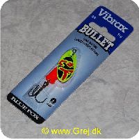 027752116056 - Vibrax Bullet str. 3 - 11g - Gul med sort/orange aftegninger - Orange klokke