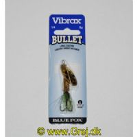 027752124372 - Vibrax Bullet Fly str. 2 - 8g - Gylden blad m/sorte pletter - Gylden klokke