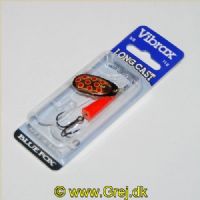 027752133671 - Vibrax 3 / 11g - Long Cast-Sort blad med kobber baggrund og røde plet - Ora. krop