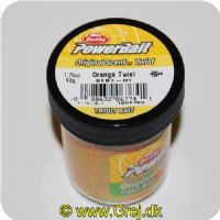 028632067741 - PowerBait med glimmer - ORANGE TWIST (grøn / orange)