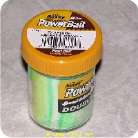 028632168523 - PowerBait med glimmer - SPRING GREEN / WHITE / SUNSHINE YELLOW