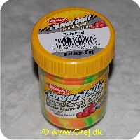 028632522158 - PowerBait med glimmer - RAINBOW med salmon egg (grøn/gul/orange)