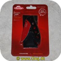 028632740217 -  Berkley foldekniv - 8,5 cm blad Farve: Rød med Sort håndtag 