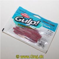 028632987407 - Berkley Saltvands Gulp - 10 cm lange Fat Sandworm - Clear Red Fleck - 10 stk