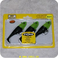 039984067938 - Suspending Wildeye Swim Shad - Black Chartreuse - 3 pak - 9 cm / 11 gram