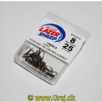 047708804813 - U-PACK - STRAIGHT POINT 2X STRONG TREBLE - Model:974UH-8 - Enheder per pakke: 25