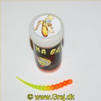 12630002GO - Serrena Baits - Model: Buffy - Worm - 10 stk. - Duft: Banan - Farve: Orange/Chartreuse