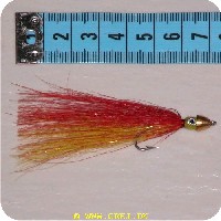 1358 - Frits Saltwather streamer Str. 6 Red/yellow Bullet