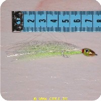 1364 - Frits Saltwater streamer Str. 6 White/green Bullet