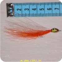 1366 - Frits Saltwater streamer Str. 6 White/orange Bullet