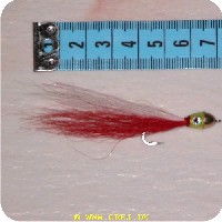 1367 - Frits Saltwater streamer Str. 6 White/red Bullet