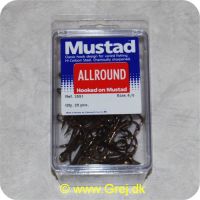 1712400 - Mustad Allround trekrog str. 4/0 - 25 stk - Bruneret