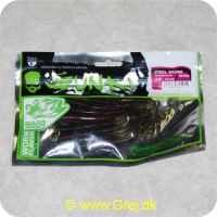 3297830325954 - Gunki C EEL worm 10 cm - 15 stk - Watermelon (sort rødnistret)