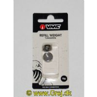 3359228779067 - VMC Refill - Tungsten Pike Weight - 10g - 2 stk. - Passer til VMC Pike Rig Stinger