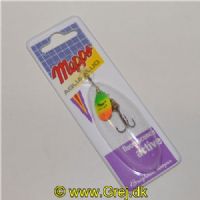 3700731806359 - Mepps Aglia Fluo - Str. 1 - 3,5 gram - Tiger / Regnbuefarvet