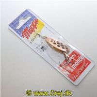 3700731829082 - Mepps Aglia - str.4 - Kobber blad med sorte prikker og med kugler på kroppen - 9 gram