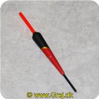 3TR5G - Penneflåd 3.5gr Rød/sort med top i gul eller rød 15cm 
Toppen kan skiftes ud med et knæklys