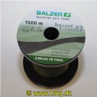 4005652100838M - Iron Line 8 fletline - Pr. meter - Brudstyrke:8.1kg. - Farve:Grøn - 001 2662 010