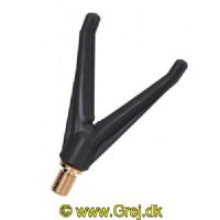 4005652135120 - Gummi stang rest V-formet - Farve:Sort - 001 1953 000