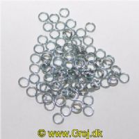 4005652190198 - Nikkel splitring, 100stk. - Brudstyrke:4kg. - Nickel Springring 6mm (4,2mm indvendig) - 001 4451 106