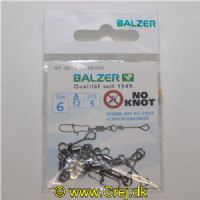 4005652199245 - No-Knot swivel med snap hægte - Brudstyrke:12kg. - 001 4216 006