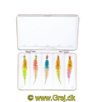 4005652829111 - Trout Collector, sortiment af formonterede gummidyr - 50mm. - Vægt:1.0g. - Farve:Mix 4 - Smag/duft:Hvidløg - 001 6077 