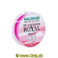 4005652831886 - Platinum Royal ørred line - Rullekapacitet:150M. - Brudstyrke:6.1kg. - Farve:Pink - 001 2098 022