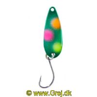 4005652832647 - Pro Staff Series Swindler Spoon - 30mm. - Vægt:2.3g. - Farve:Grøn/orange/gul/pink, UV - 001 6067 221
