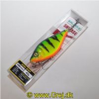 4005652853024 - Shirasu Jerk Bait wobler - 100mm. - Vægt:42g. - Farve:Fire Perch, UV - arbejdsdybde130cm - Baittype:Jerk Bait - 001 3356 001