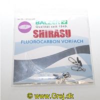 4005652854717 - Shirasu fluorocarbon forfang med snap hægte og 1-punkts swivel - Længde:50cm. - Brudstyrke:5.1kg. - 001 6170 025