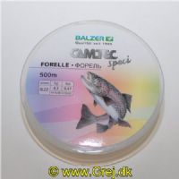 4005652857473 - Camtec Speci monofil line - Rullekapacitet:500M. - Brudstyrke:4.3kg. - Farve:Transparent - Variant:Trout - 001 2172 022