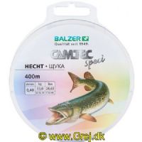 4005652857510 - Camtec Speci monofil line - Rullekapacitet:400M. - Brudstyrke:13kg. - Farve:Grå - Variant:Pike - 001 2173 040