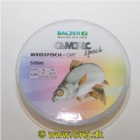 4005652857602 - Camtec Speci monofil line - Rullekapacitet:500M. - Brudstyrke:3.7kg. - Farve:Grå - Variant:Whitefish - 001 2176 020