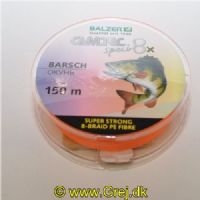 4005652859552 - Camtec Speci 8x fletline - Rullekapacitet:150M. - Brudstyrke:9kg. - Farve:Orange - Variant:Perch - 001 2074 012