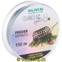 4005652859620 - Camtec Speci 8x fletline - Rullekapacitet:150M. - Brudstyrke:9kg. - Farve:Mørkgrå - Variant:Feeder - 001 2078 01