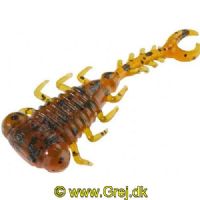 4005652861623 - Shirasu Street Micro Beast - 38mm. - Vægt:0.5g. - Farve:Green Pumpkin/Amber Red - Baittype:Flydende - Smag/duft:Blækspr