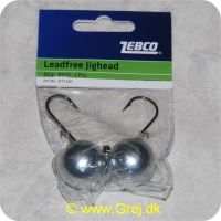 4029569317769 - Zebco blyfri Jighoveder - 60 gram - Krogstørrelse 5/0 - 2 stk
